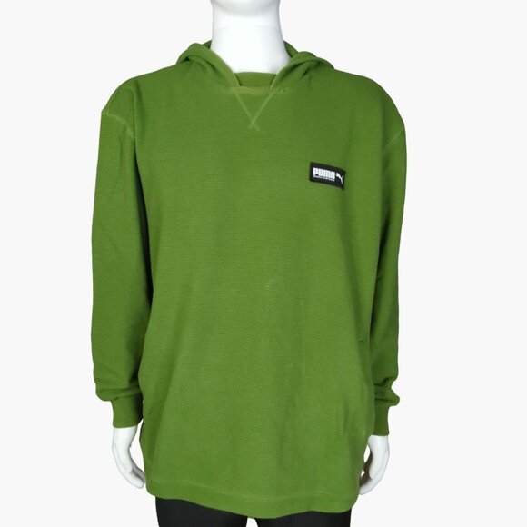 Puma Other - PUMA Hoodie Pullover Men XL Green Sweatshirt Long Sleeve Textured